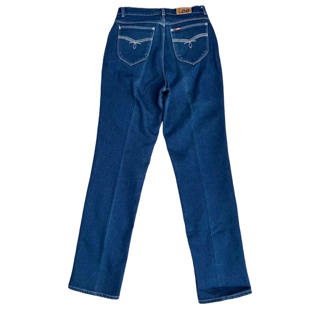 1970s Lee Women’s Ultra High Rise Rib Cage Straight Leg Jeans Union Label USA